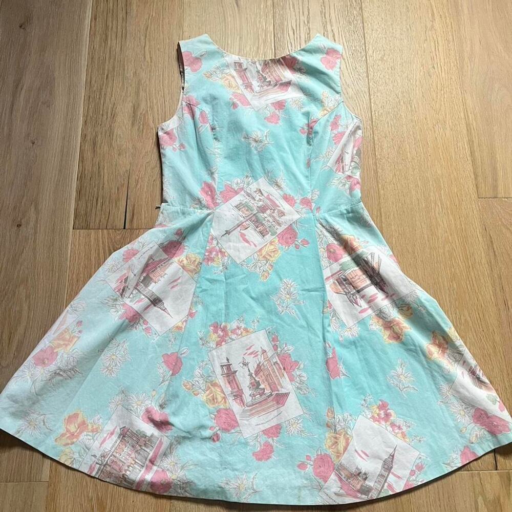 Oasis multicolored dress pockets Size 12 fit like 8 Cottagecore floral artistic